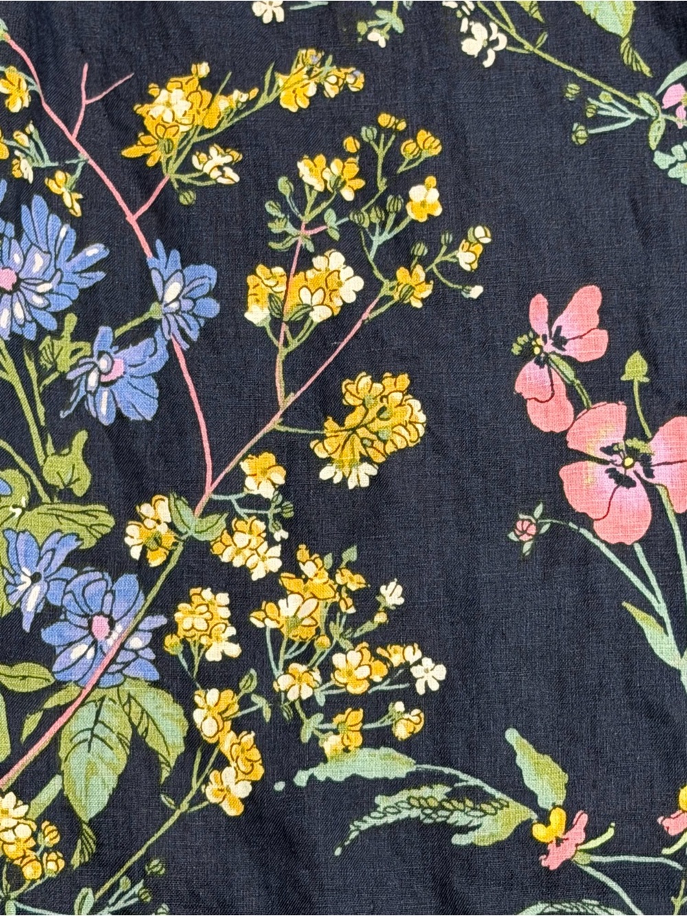 Anthropologie Somerset Linen Pants Pull-On Floral Print Large - Picture 6 of 11